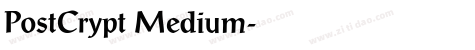 PostCrypt Medium字体转换